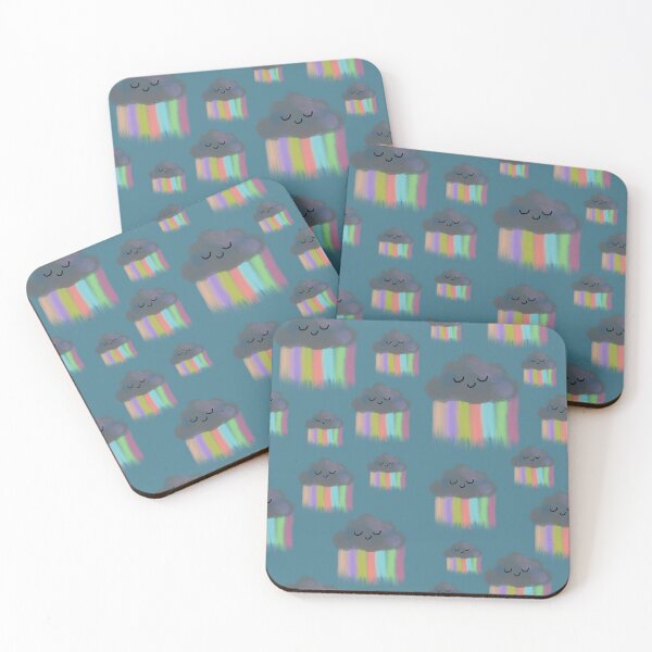 Item preview, Kawaii rainclouds-Teal  designed and sold by SturgesC.