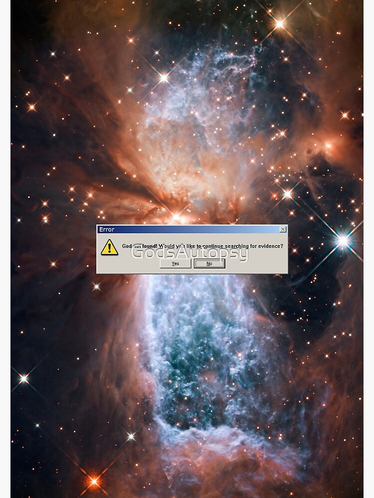 "Error God Not FoundFabric of Space Time Torn Apart (Hubble Space Telescope)" Spiral Notebook