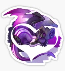 Pegatina Demisexual Pride Dragon