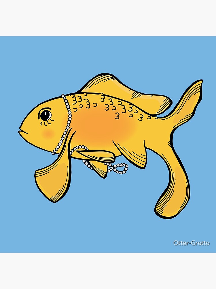 Fancy Goldfish Wearing Pearls by Otter-Grotto