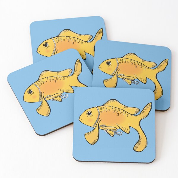 Item preview, Fancy Goldfish Wearing Pearls designed and sold by Otter-Grotto.