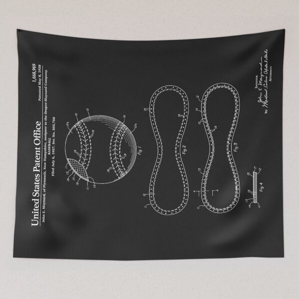 Artikelvorschau, Baseball Patent - Schwarz entworfen und verkauft von FinlayMcNevin.