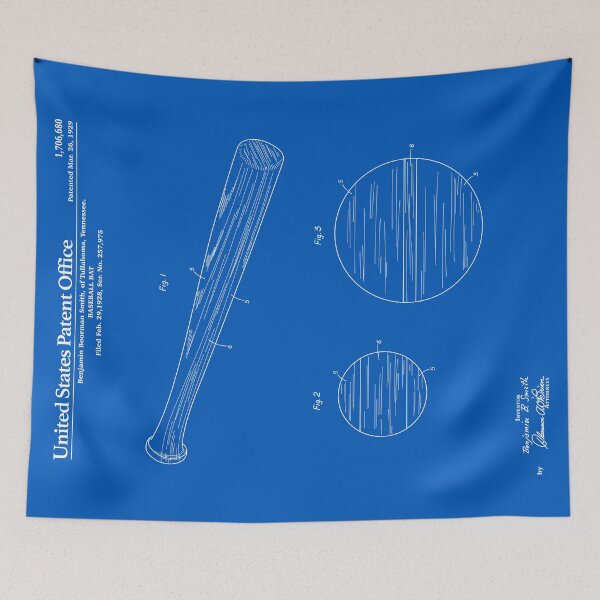 Artikelvorschau, Baseballschläger Patent - Blueprint entworfen und verkauft von FinlayMcNevin.