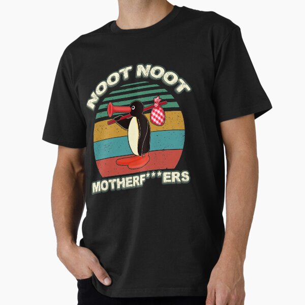Vista previa del artículo con la obra «Noot Noot Pingu Shirt Noot Meme Gift, Pingu Noot Noot Motherf», diseñado y vendido por GreenSplash.