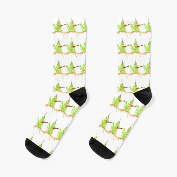 Grasshopper Playing a Ukulele Socks