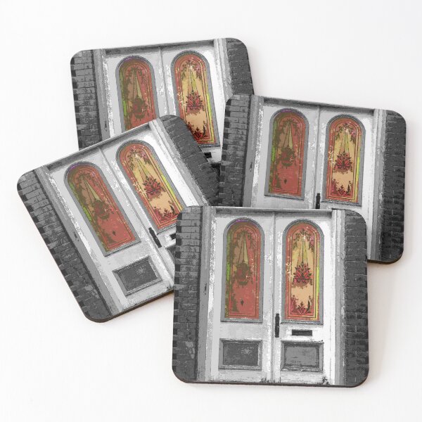 Item preview, Old Red Glass Door in Silver City, New Mexico-Spot Color designed and sold by William E Lopez.