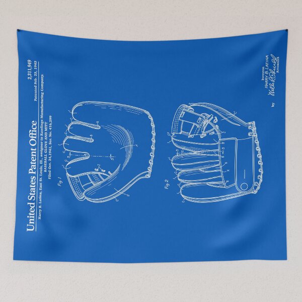 Item preview, Baseball Glove Patent - Blueprint designed and sold by FinlayMcNevin.