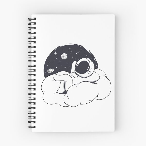 Item preview, Cute Astronaut Lying On Cloud Illustration | Stargazer | Star Gazing designed and sold by TheHappySloths.