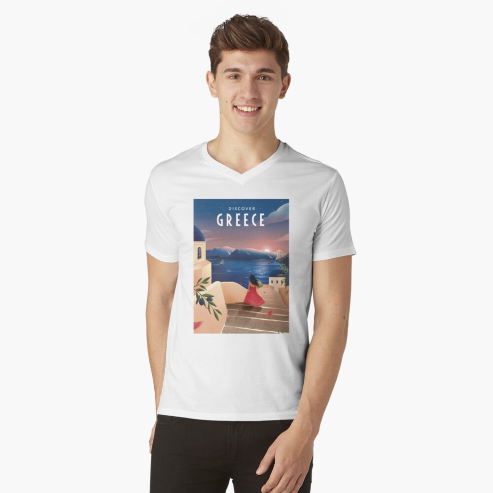 Item preview, V-Neck T-Shirt designed and sold by anniko-story.