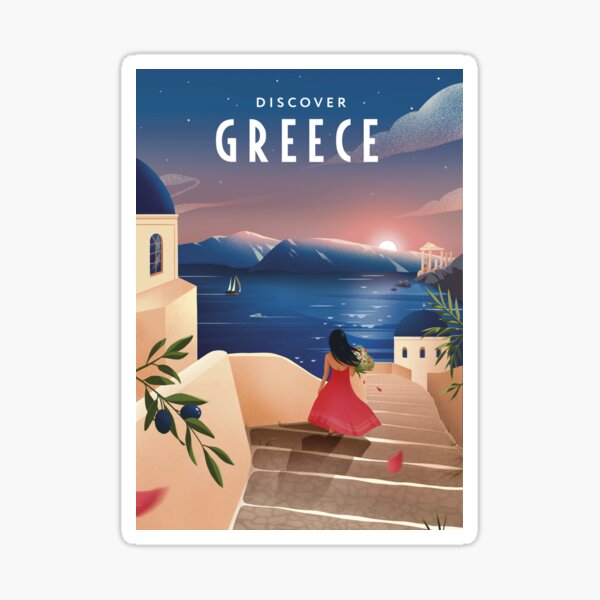 Discover Greece (evening) Sticker