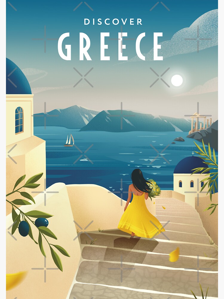 Thumbnail 3 of 3, Sticker, Discover Greeece (morning) designed and sold by anniko-story.