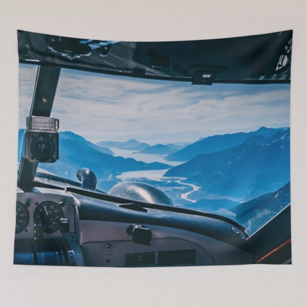 Item preview, Seaplane over fjords and mountains designed and sold by Chris Bingham.