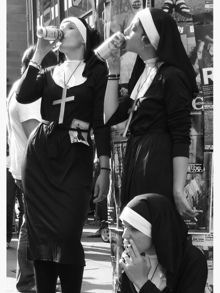 Nuns Drinking by crumpetstrumpet