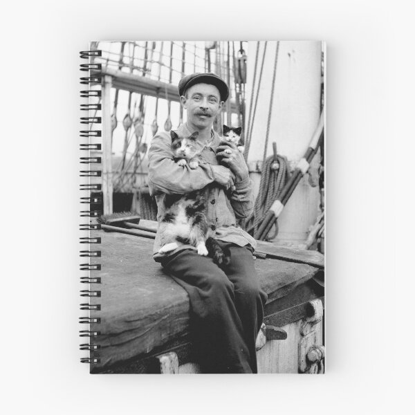 Item preview, Seaman with a ships cat and kitten designed and sold by anmm.