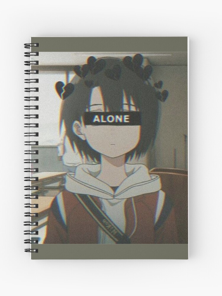 Sad Anime Girl Spiral Notebook for Sale by LEVANKOV Items