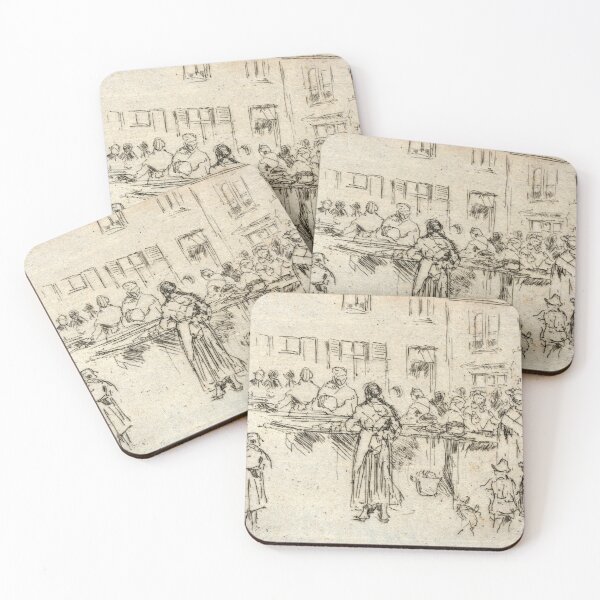 Item preview, Fish market, Ostend, Belgium - Whistler - c1890 designed and sold by CrankyOldDude.