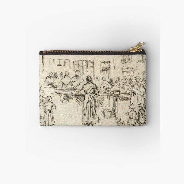 Aperçu de l'œuvre Marché aux poissons, Ostende, Belgique - Whistler - c1890 créée et vendue par CrankyOldDude.
