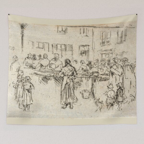 Item preview, Fish market, Ostend, Belgium - Whistler - c1890 designed and sold by CrankyOldDude.