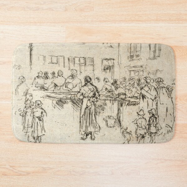 Item preview, Fish market, Ostend, Belgium - Whistler - c1890 designed and sold by CrankyOldDude.
