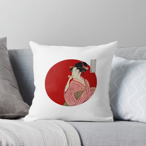Item preview, Japanese Flag - Woman Blowing a Glass Pipe designed and sold by weavernap.