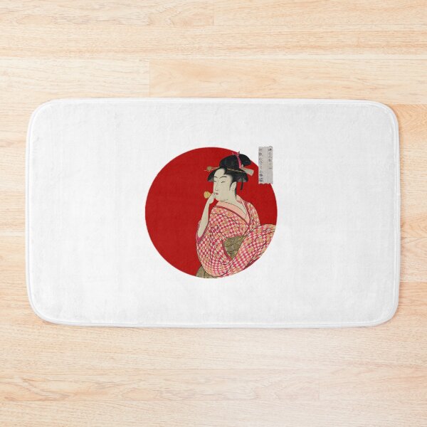 Item preview, Japanese Flag - Woman Blowing a Glass Pipe designed and sold by weavernap.