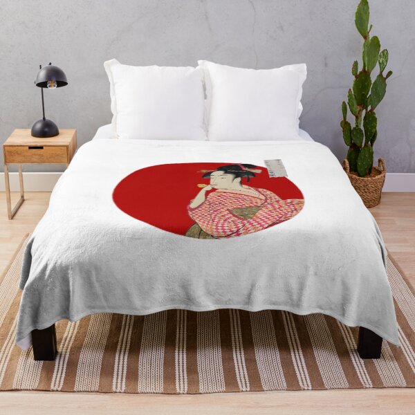 Item preview, Japanese Flag - Woman Blowing a Glass Pipe designed and sold by weavernap.