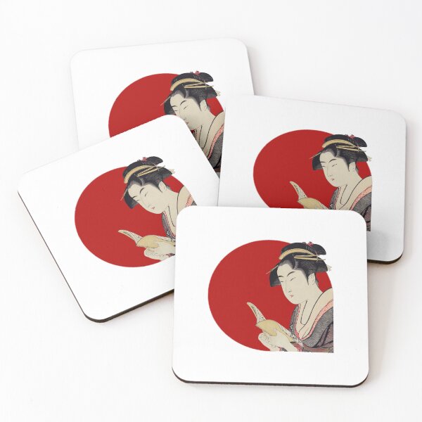 Item preview, Japanese Flag - Woman Reading a Book designed and sold by weavernap.