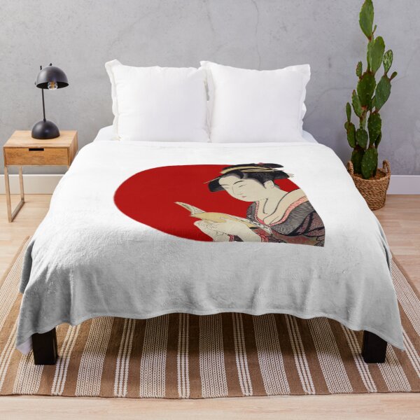 Item preview, Japanese Flag - Woman Reading a Book designed and sold by weavernap.