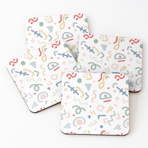 Item preview, Línea abstracta y patrón de confeti de puntos | paleta arcoiris designed and sold by alfrescotree.