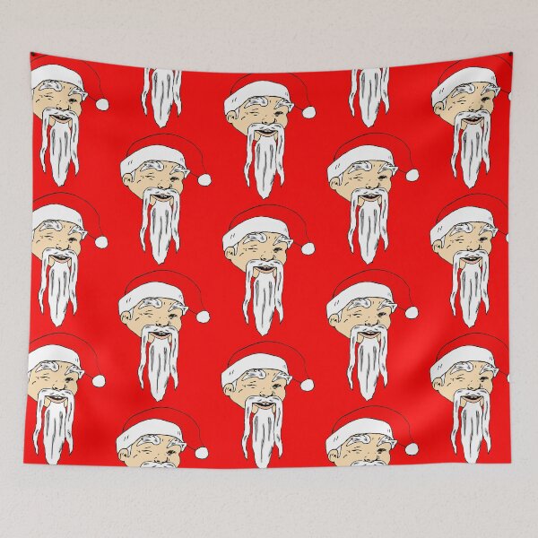 Item preview, Asian Santa Fu Manchu Beard and Mustache Chinese Christmas designed and sold by funnytshirtemp.