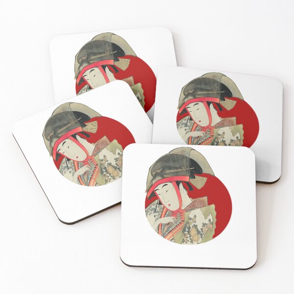 Item preview, Japanese Flag - Woman with fan and transparent hat designed and sold by weavernap.