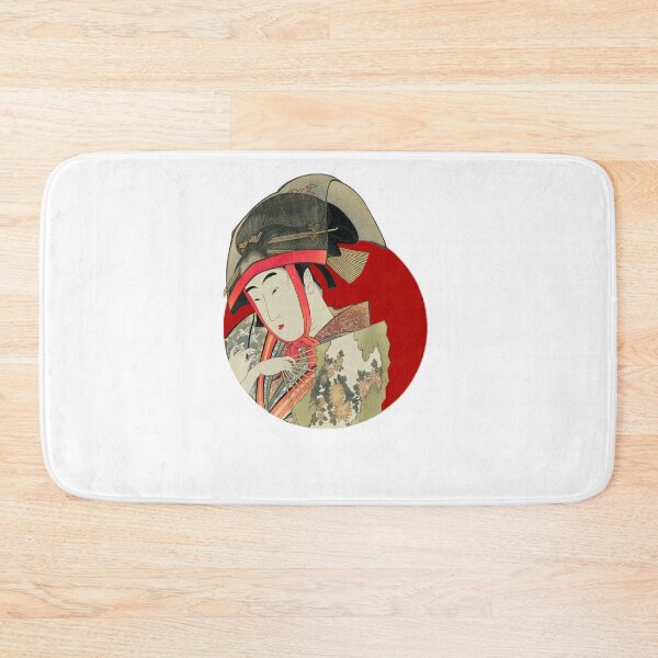 Item preview, Japanese Flag - Woman with fan and transparent hat designed and sold by weavernap.