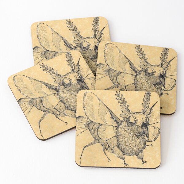 Item preview, Tetrida hummingbird moth illustration designed and sold by ButtercupSaiyan.