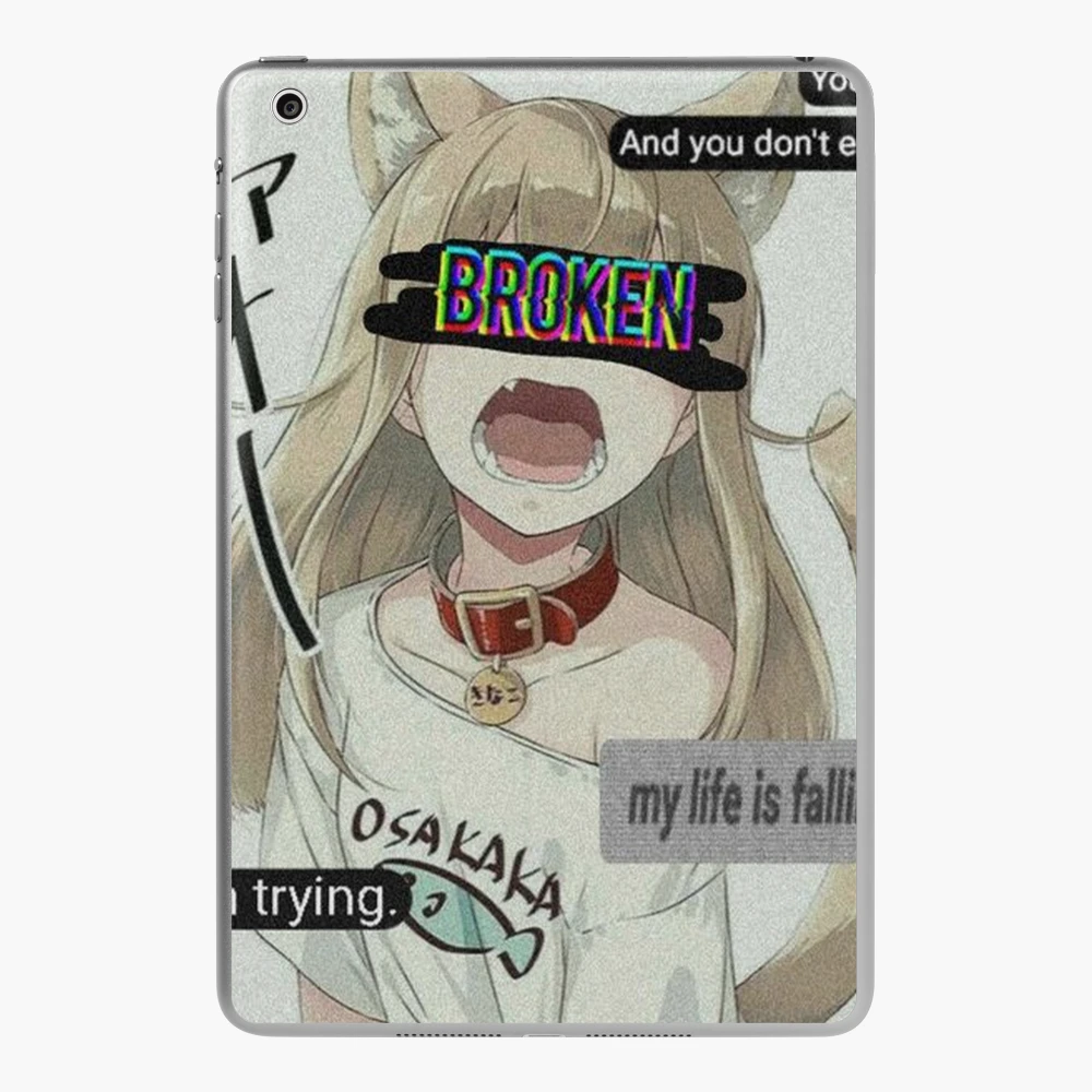 You Broke My Heart - Sad Anime Girl Metal Print for Sale by LEVANKOV Items