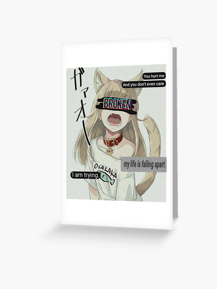 You Broke My Heart - Sad Anime Girl Metal Print for Sale by LEVANKOV Items