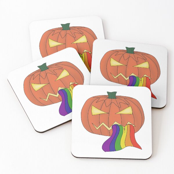 Item preview, jack o'lantern with gay pride flag designed and sold by calenca.