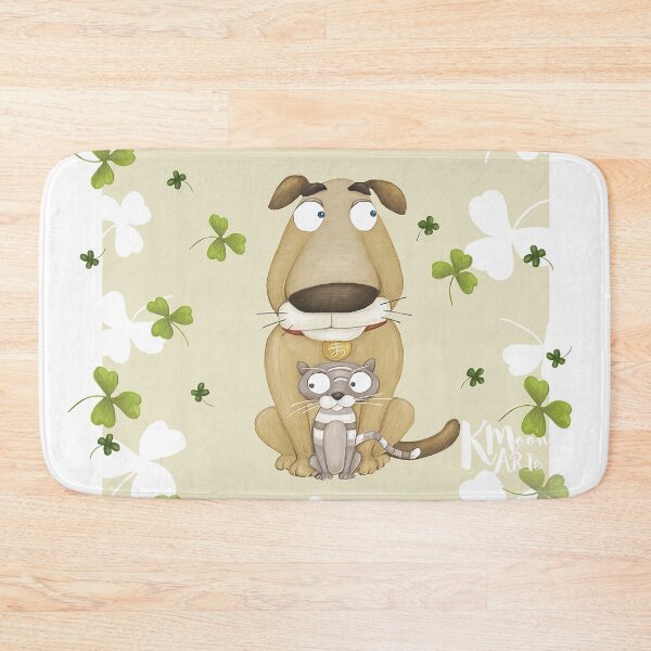 Item preview, Best Friends (Dog & Cat) Beige  designed and sold by kmoonart.