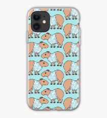 Capybara in Blue Pineapple T Shirt iPhone Case