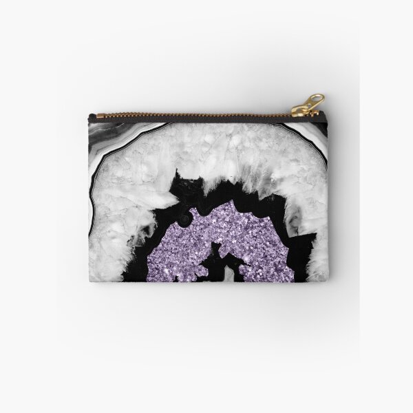Item preview, Gray Black White Agate with Ultra Violet Glam #2 (Photo of Glitter Only - Not Reflective) designed and sold by Anita's & Bella's Art.