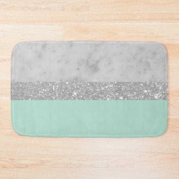 Item preview, White Marble Mint Silver Stripe Glam #1 (Photo of Glitter Only - Not Reflective) designed and sold by Anita's & Bella's Art.