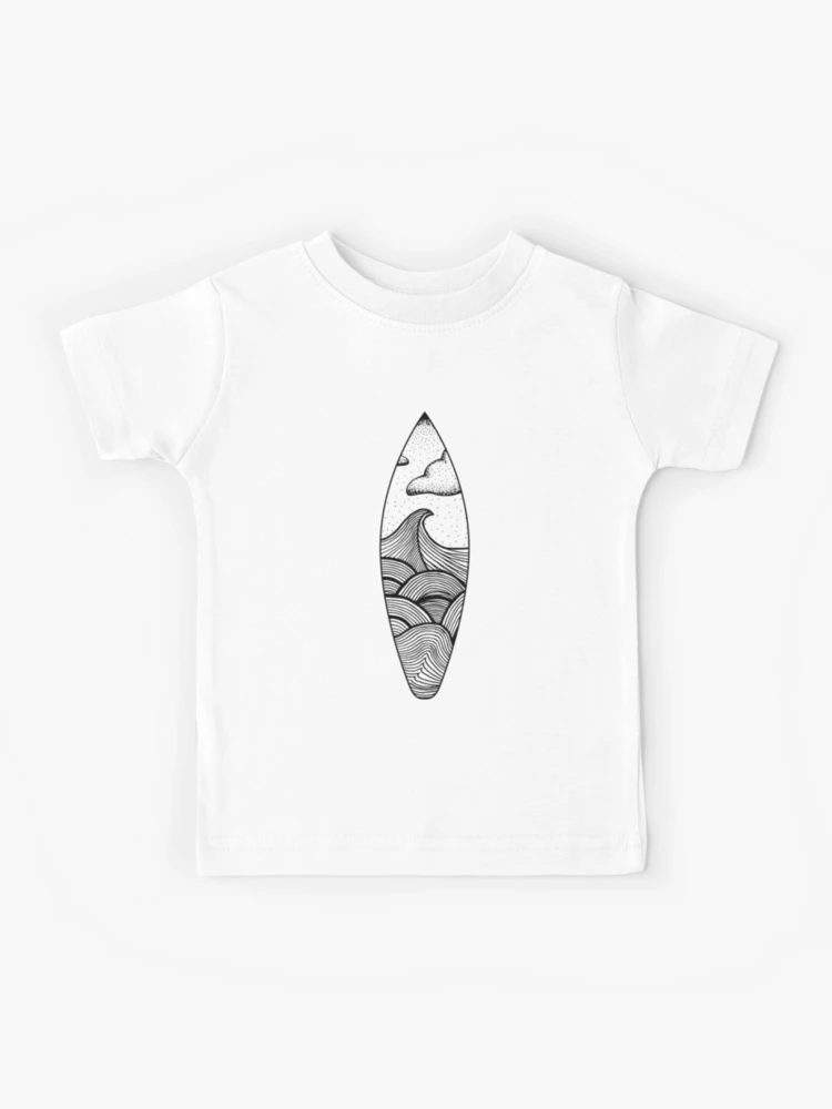 Surfboard Drawing Kids T-Shirt for Sale by Fangpunk