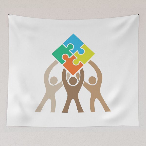 Item preview, Teamwork and Unity Jigsaw Puzzle Logo designed and sold by hobrath.