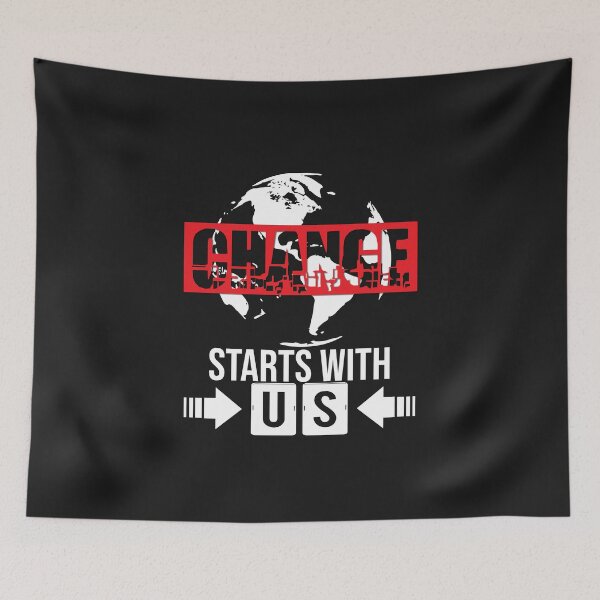 Item preview, Change starts with us! designed and sold by Cutebutfunny.