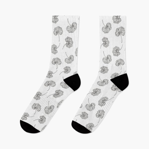 Item preview, Black and White Geranium Leaf Pattern designed and sold by Ivy Lily Art.