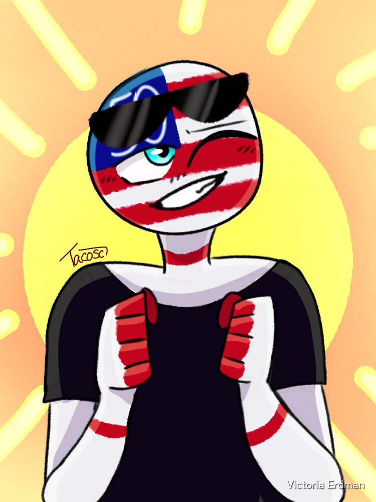 Merica (CountryHumans) Sticker for Sale by Norway-Addict