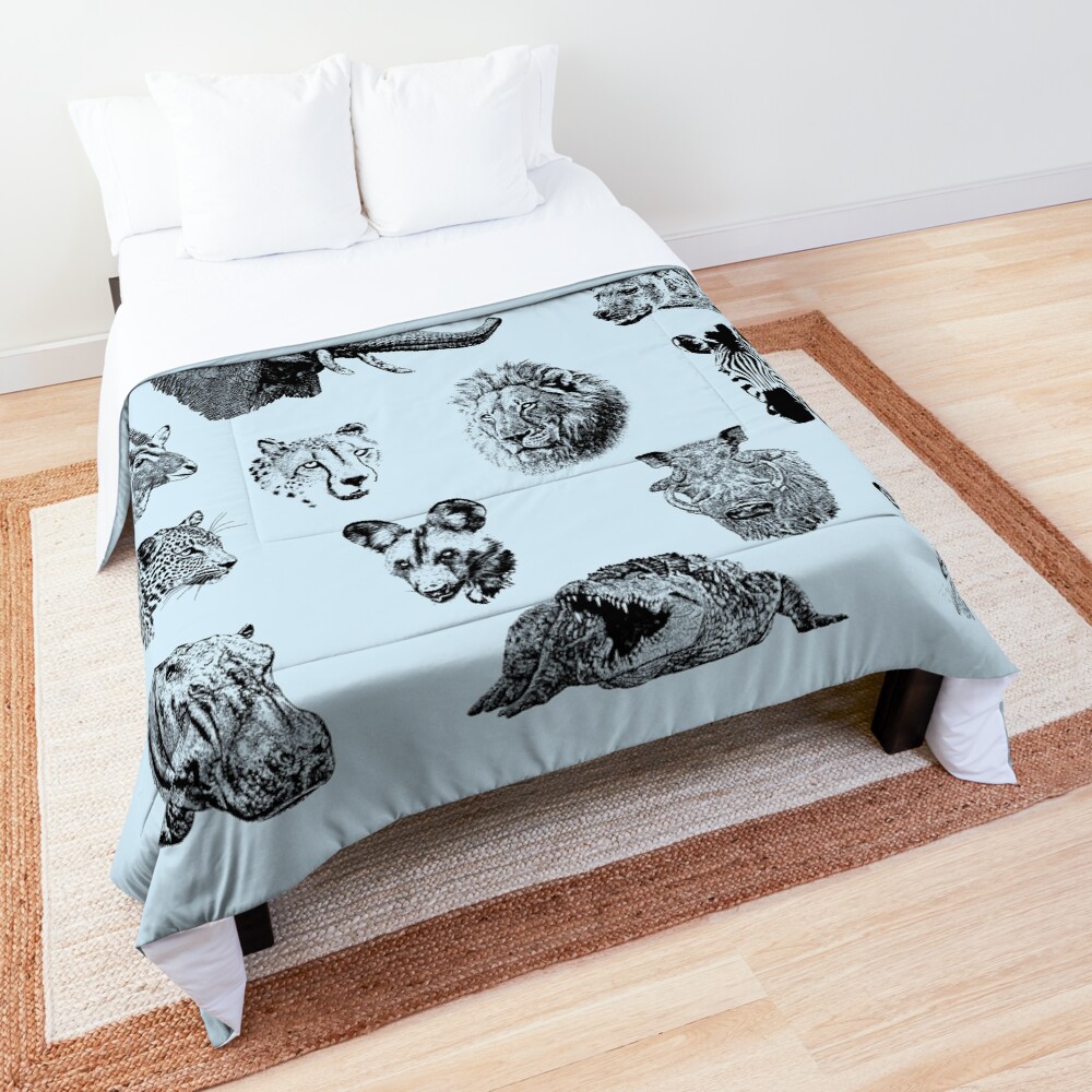 African Wildlife Safari Sightings Comforter