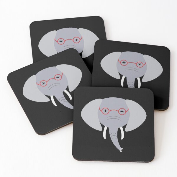 Item preview, Elephant Face With Red Glasses designed and sold by michellene.