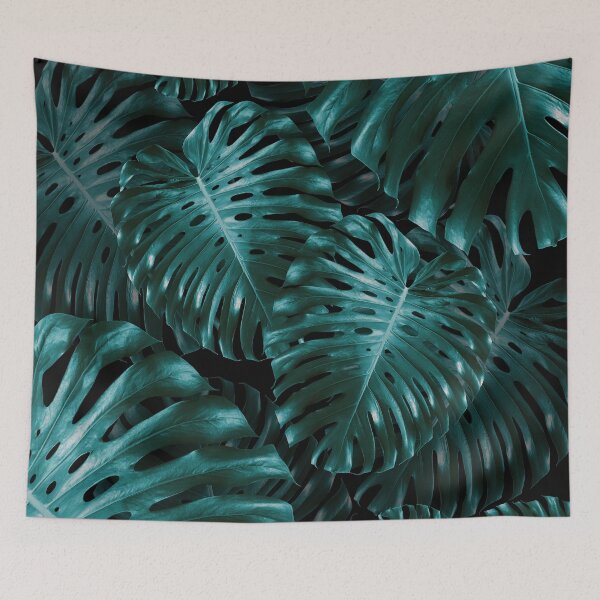 Item preview, Tropical Monstera Jungle Night Leaves Pattern #1 #tropical #decor #art  designed and sold by Anita's & Bella's Art.