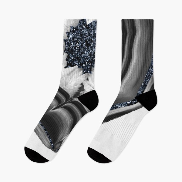 Item preview, Gray Black White Agate with Navy Blue Glam #1 (Photo of Glitter Only - Not Reflective) designed and sold by Anita's & Bella's Art.