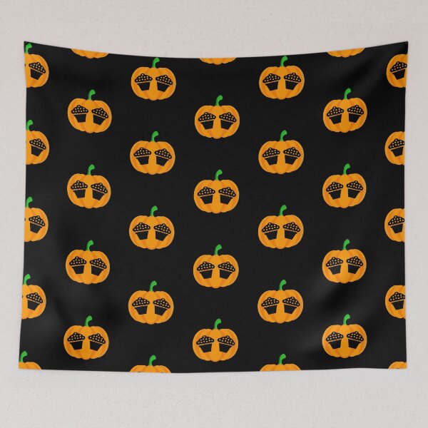 Item preview, Halloween Pumpkin Cupcake Silhouette Design designed and sold by KatesFunnyArt.